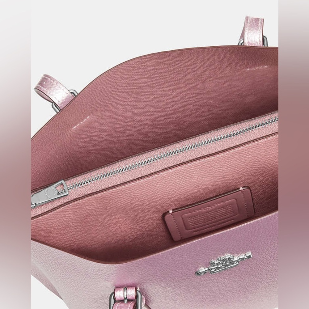 COACH Metallic Pink Mollie Tote Bag 25 - Picture 7 of 8